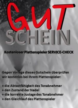 Gutschein - Plattenspieler Service Check